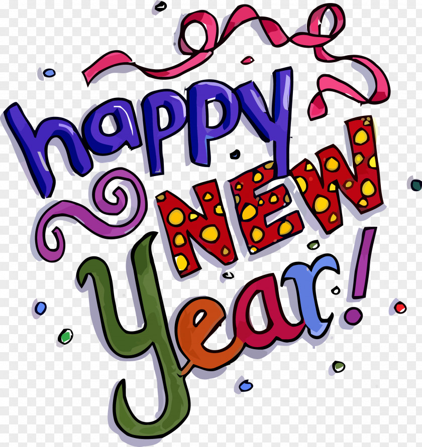 Text Happy New Year PNG