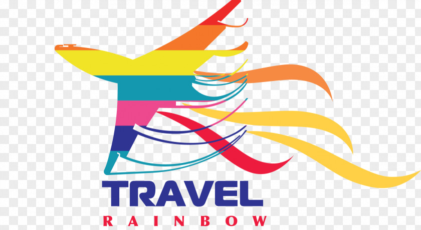 Travel Word Logo Graphic Design Rainbow Tours PNG