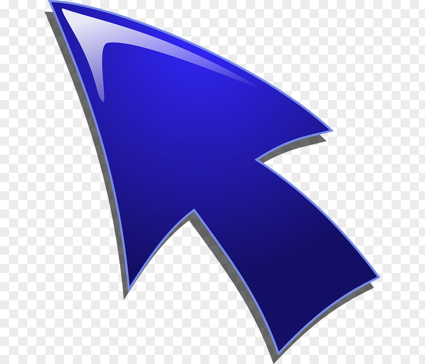 Blue Arrow Computer Mouse Pointer Clip Art PNG