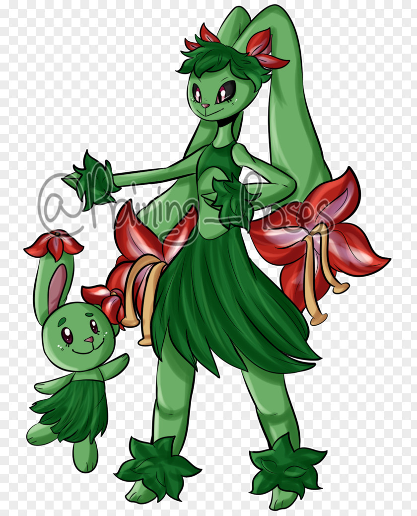 Buneary And Lopunny Christmas Tree Amphibian Ornament Clip Art PNG