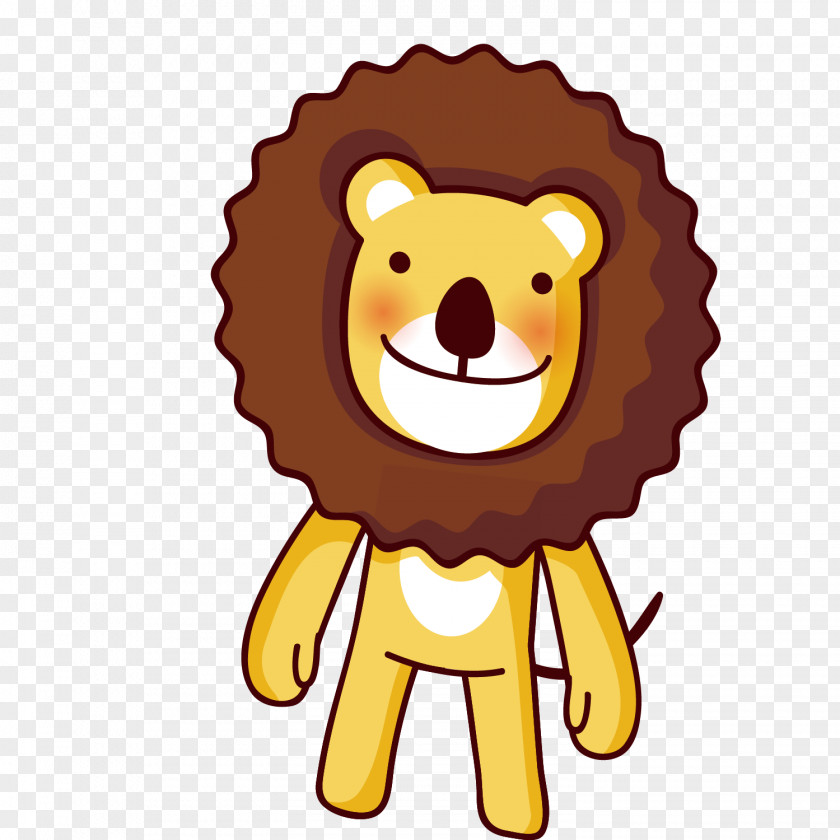 Cartoon Cute Little Lion Illustration PNG