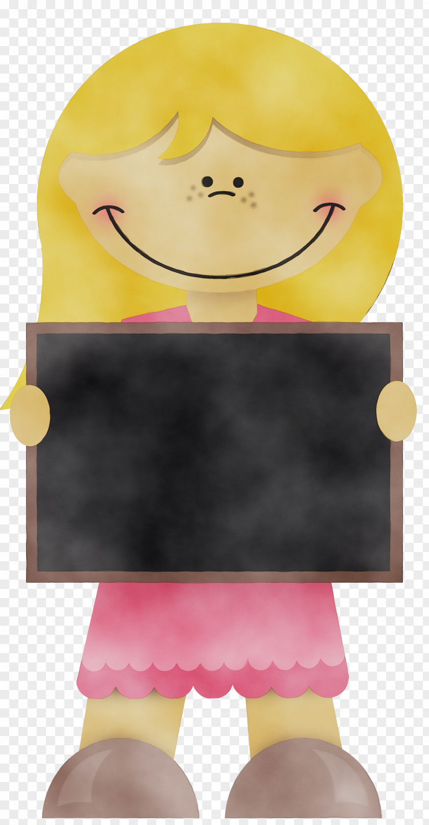 Facial Expression Cartoon Pink Yellow Smile PNG