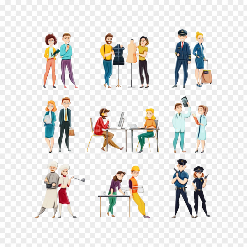 Figurine Gesture People Standing Human Animation Team PNG