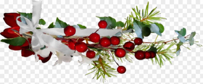 Flower Twig Christmas Decoration PNG