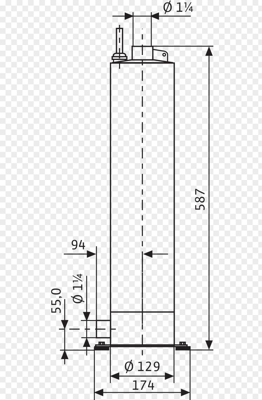 Nominal Pipe Size Submersible Pump WILO Group Ponorné čerpadlo Drawing PNG