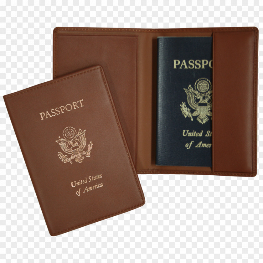 Passport Leather Wallet Travel Document Case PNG