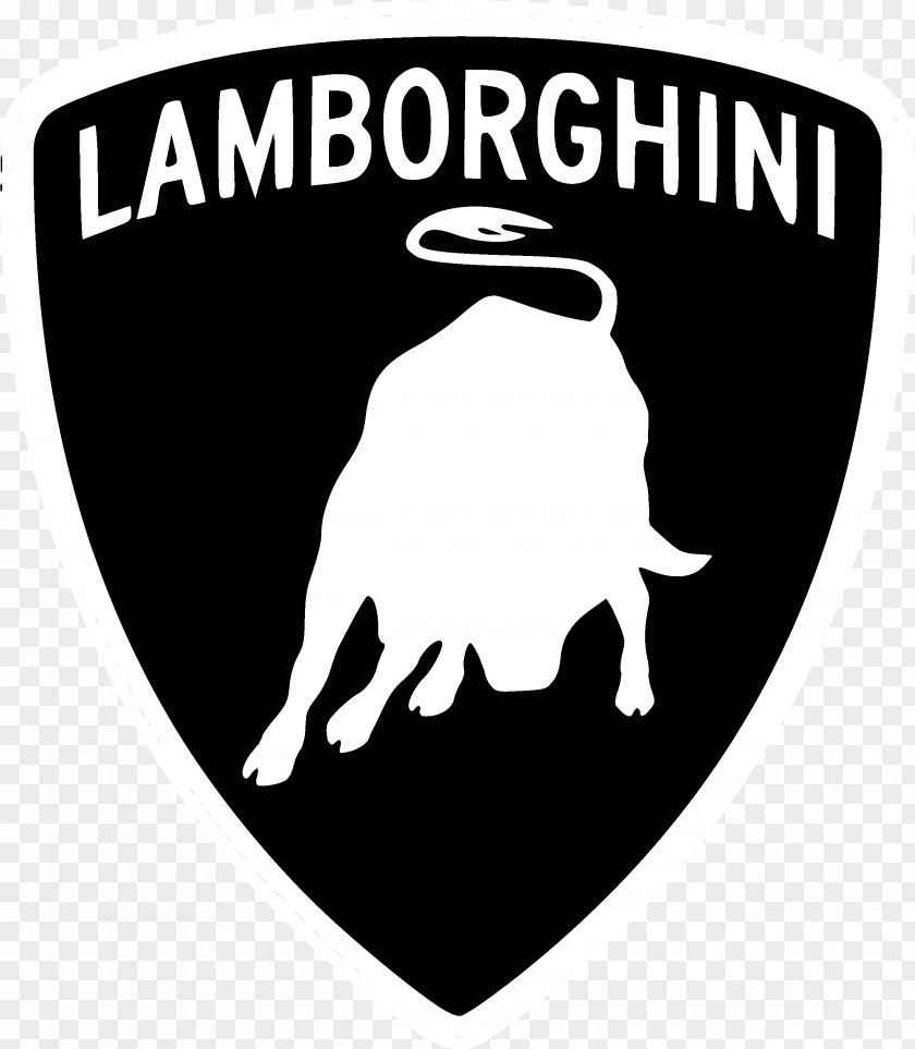 Lamborghini Miura Logo Black And White PNG
