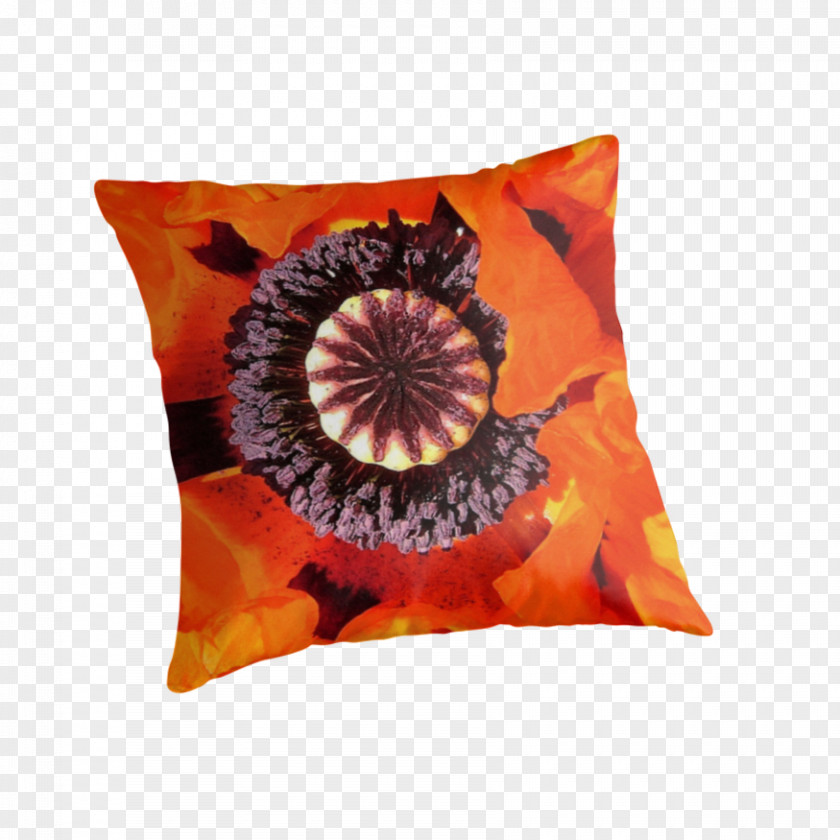 Poppy Material Cushion Throw Pillows Dye PNG