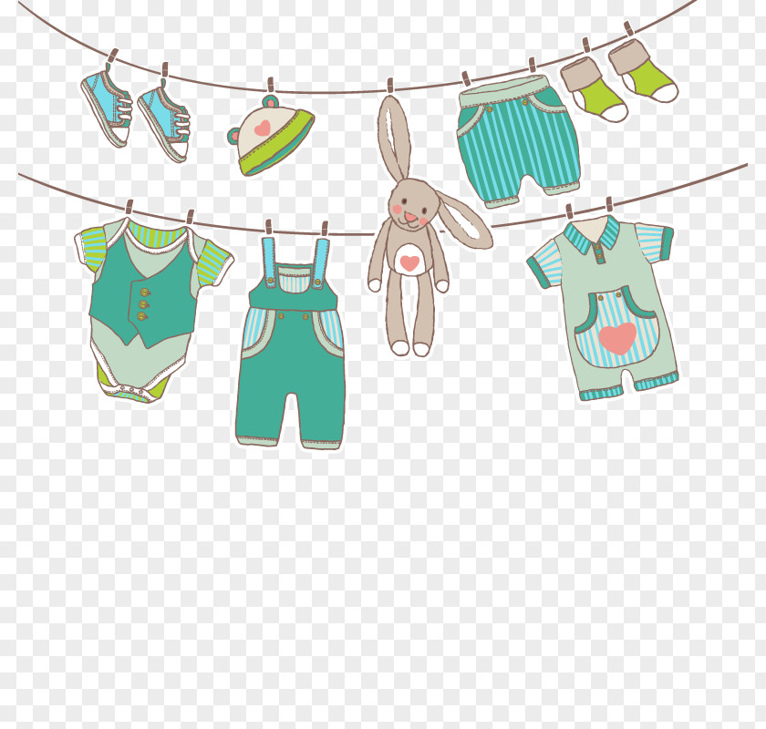 Vector Hanging Clothes Infant Children's Clothing Euclidean PNG