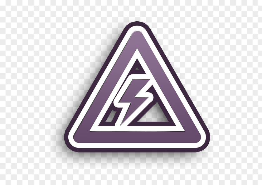 Warning Voltage Sign Of A Bolt Inside Triangle Icon Basic Application Signs PNG