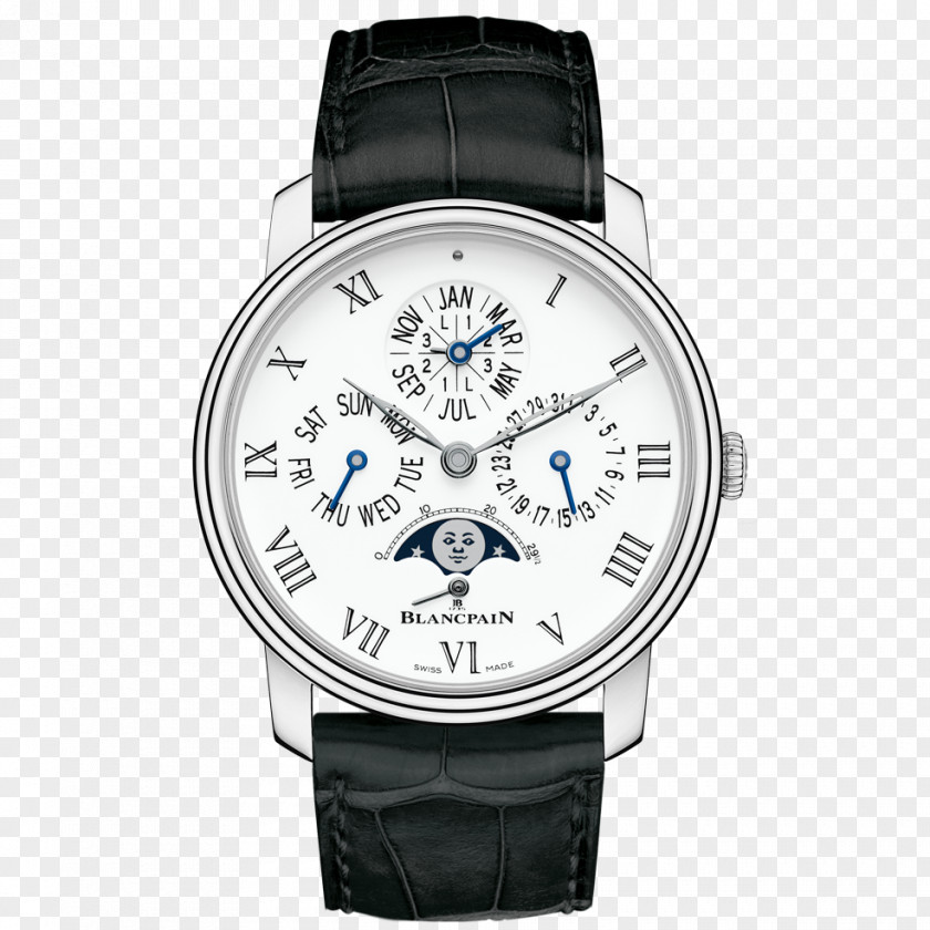 Watch Villeret Chronograph Montblanc Blancpain PNG