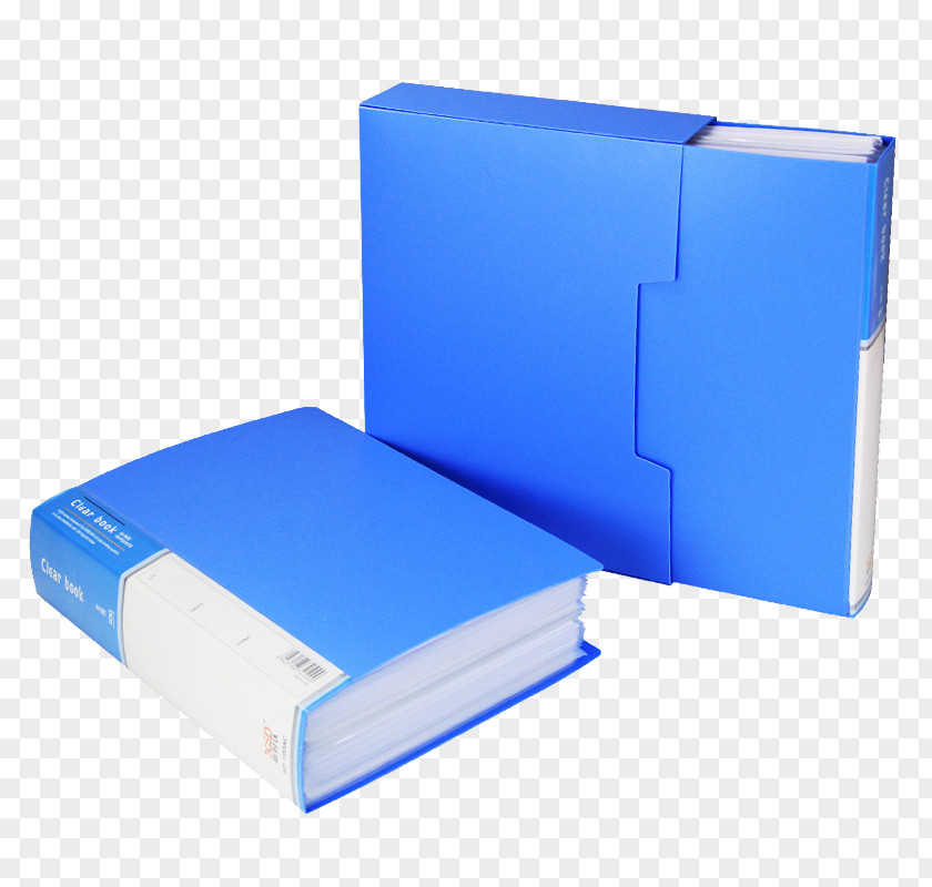 Blue Folder Plastic Box Angle PNG