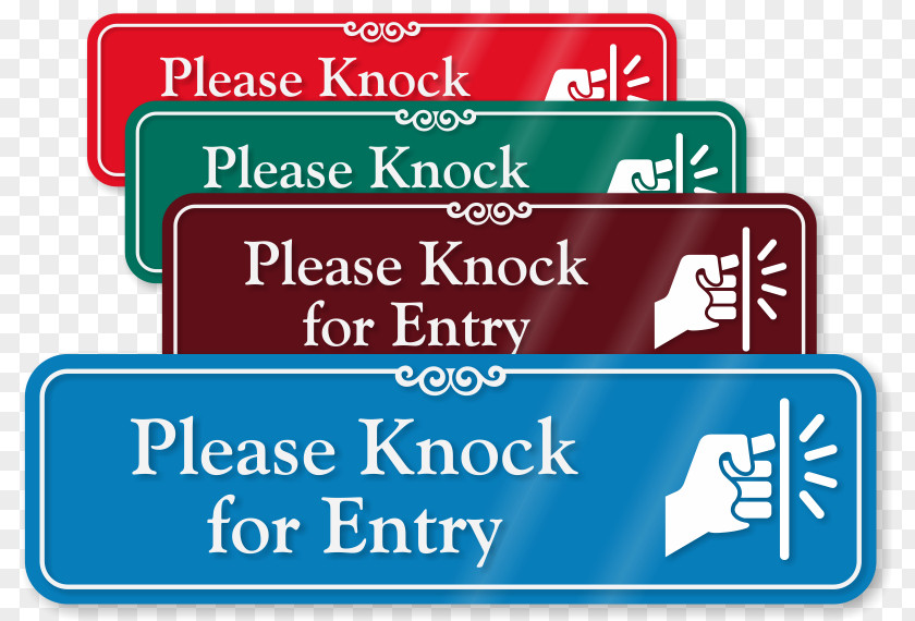 Door Knock Sign Name Plates & Tags Label Housekeeping Hanger PNG