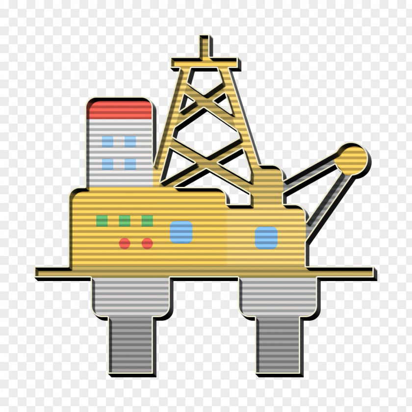 Global Warming Icon Oil Rig PNG