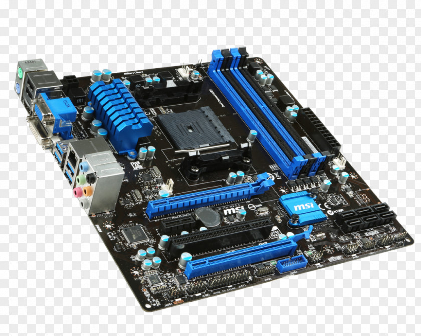 Motherboard Socket FM2+ MicroATX MSI A78M-E45 PNG