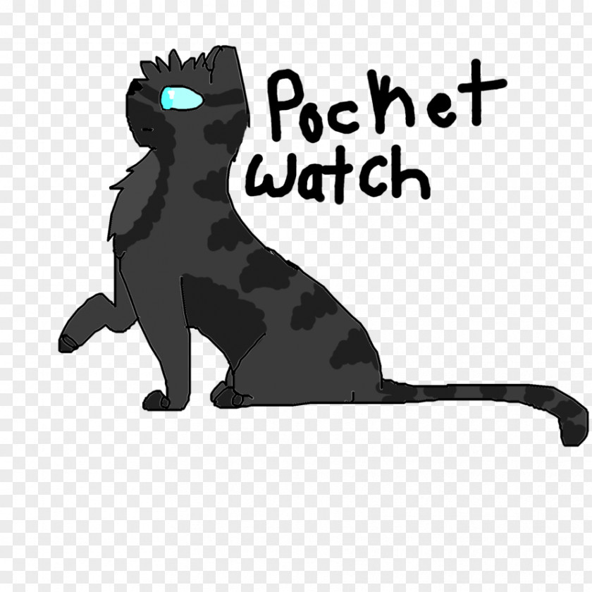 Pocketwatch Cat Dog Tail Black M Clip Art PNG