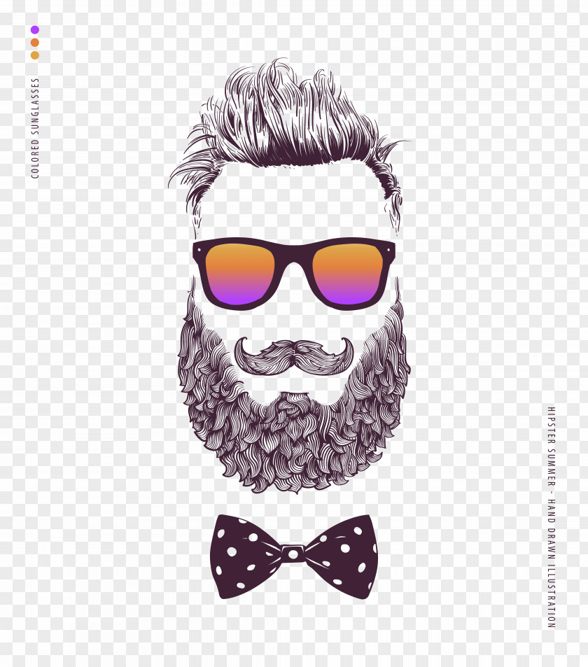 Vector Bearded Man Royalty-free Illustration PNG