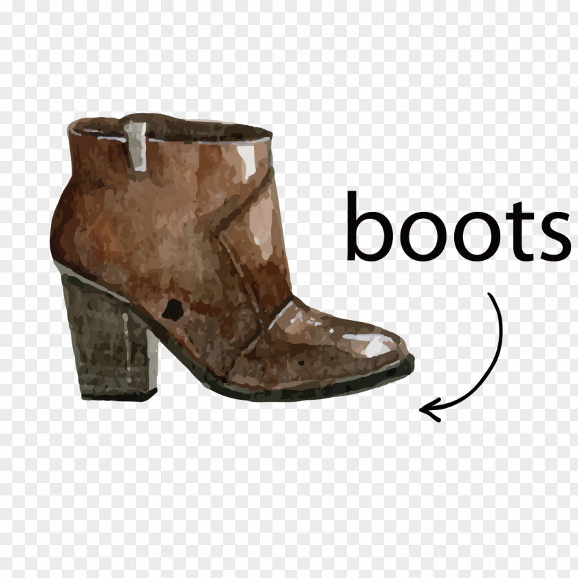 Vector Boots Watercolor Painting Euclidean PNG