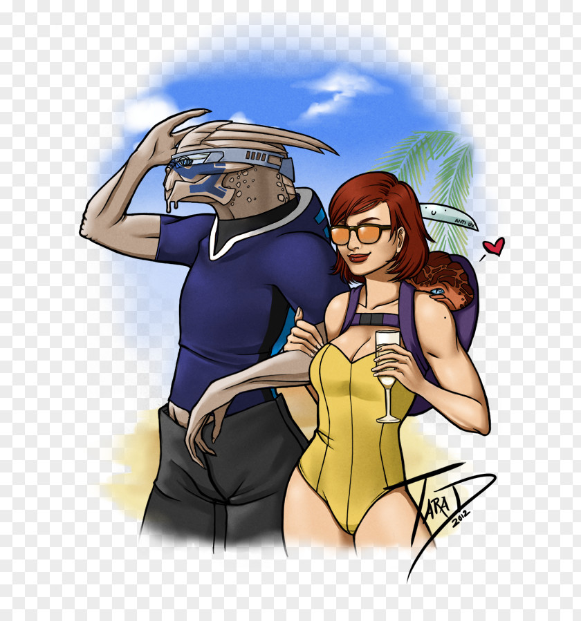 Watercolor Drink. Tropical Drink Garrus Vakarian Commander Shepard Mass Effect Infant Child PNG