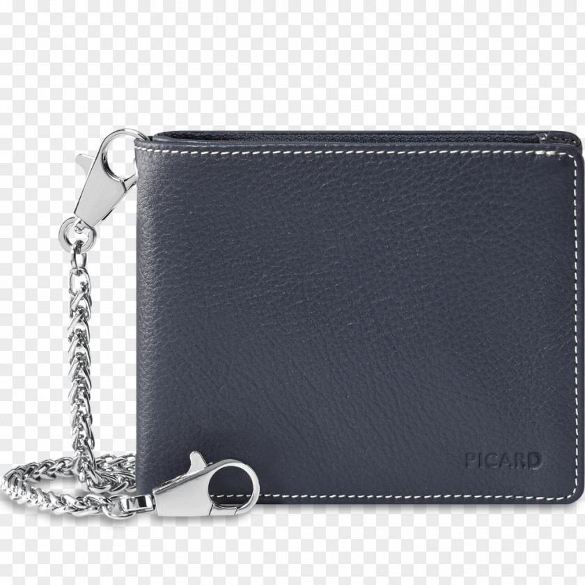 Zipper Wallet Chain Picard Handbag Schwarz Women's Brieftasche Leather PNG