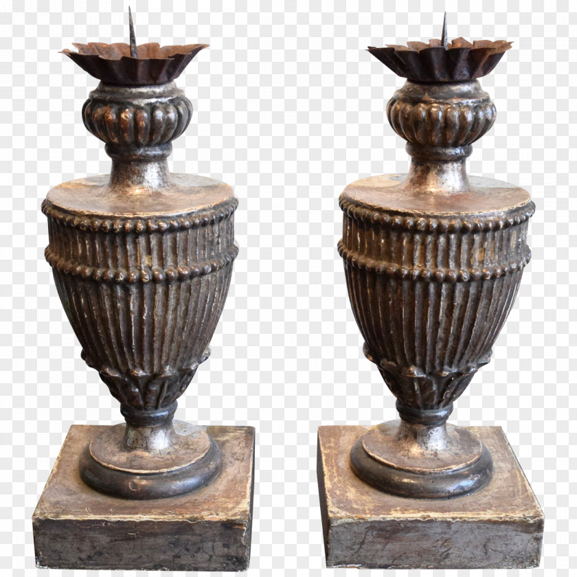 Hand Painted Candle Urn Vase Antique PNG