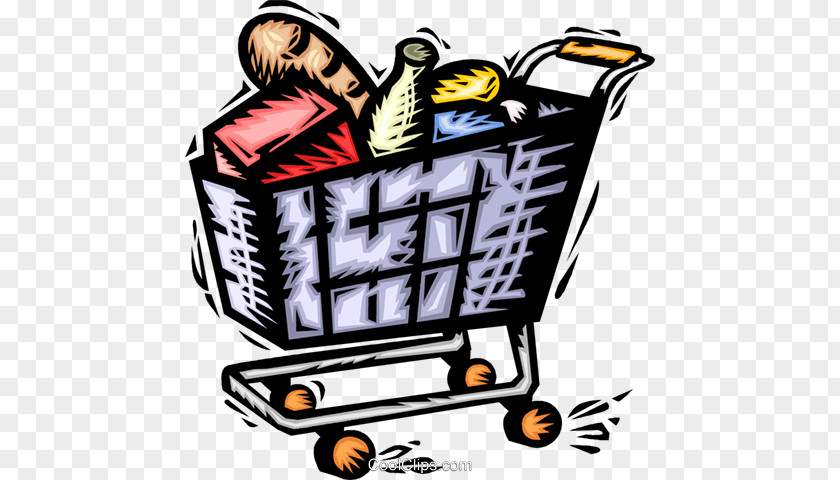 Shopping Cart Grocery Store Bag Clip Art PNG