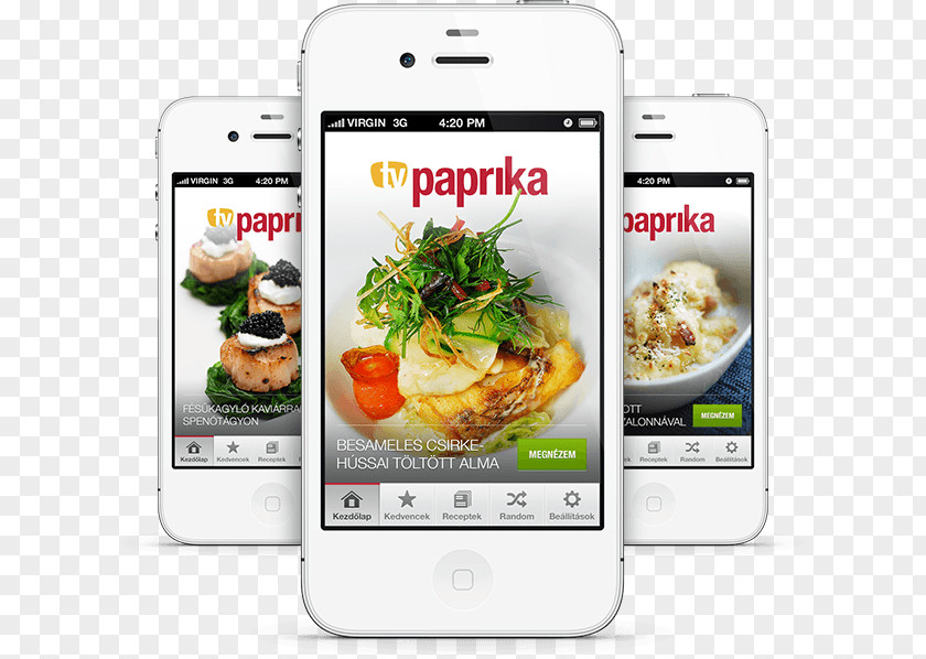 Smartphone Food Recipe Television TV Paprika PNG