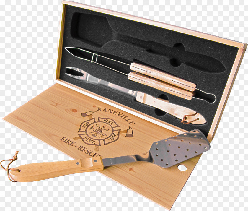 The Feature Of Northern Barbecue Tool Box Set Engraving Firefighter PNG