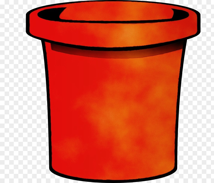 Waste Container Cylinder Orange PNG