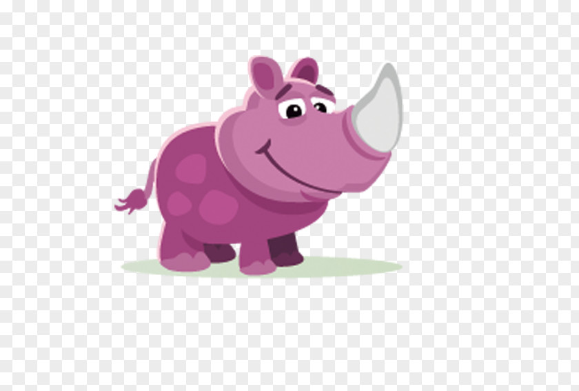 Pink Rhino Rhinoceros Clip Art PNG