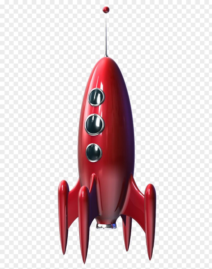Cartoon Rocket Red Spacecraft Photography Illustration PNG