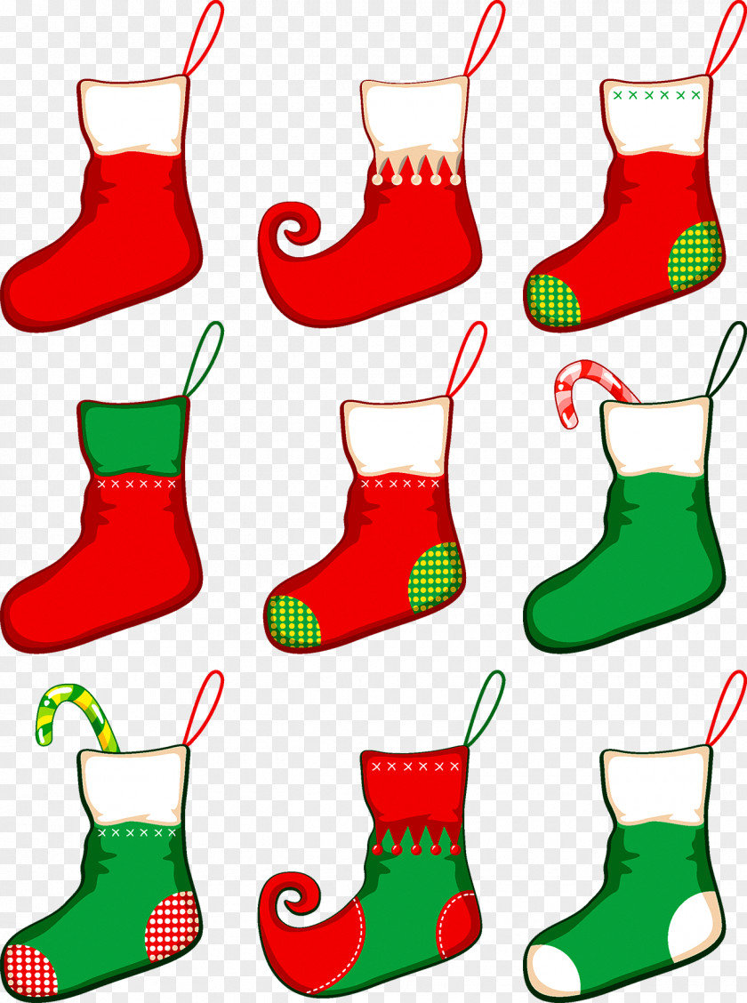 Christmas Socks Santa Claus Clip Art PNG