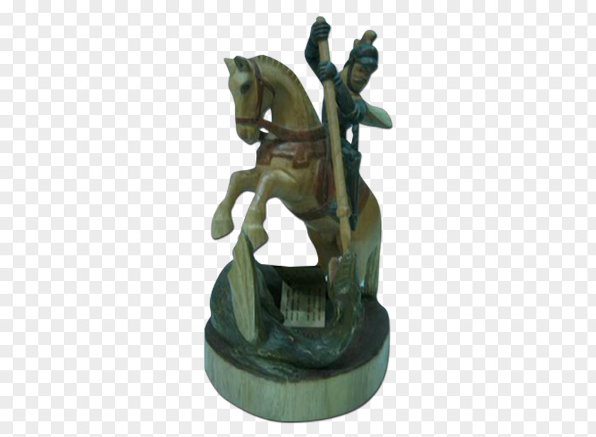 Sao Jorg Bronze Sculpture Figurine PNG