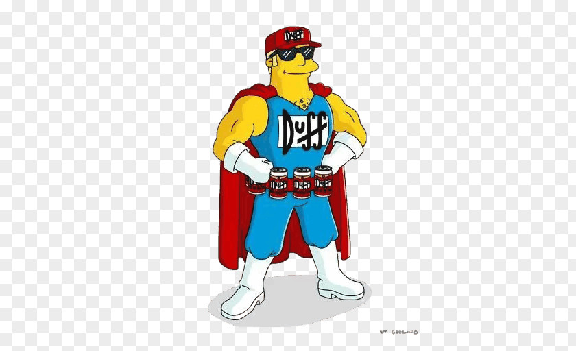 Bart Simpson Duffman Homer Moe Szyslak Duff Beer PNG