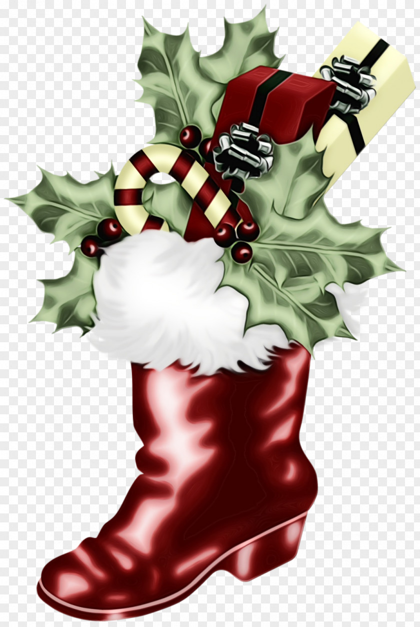 Boot Carmine Christmas Stocking PNG