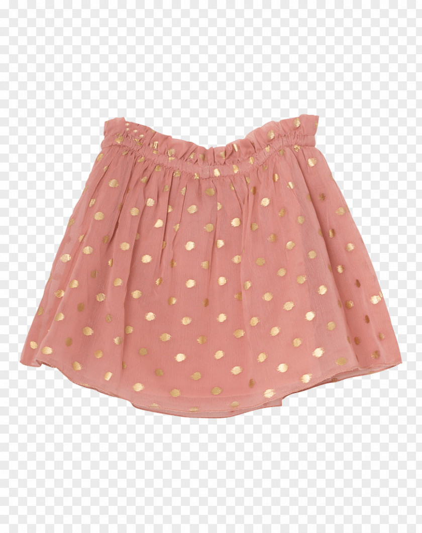Brown Rose Polka Dot Skirt Pink M PNG