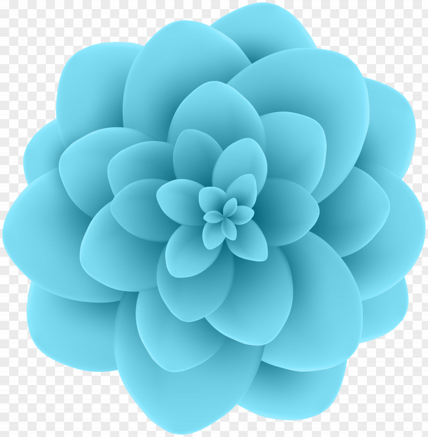 Deco Blue Flower Transparent Clip Art Image Violet PNG
