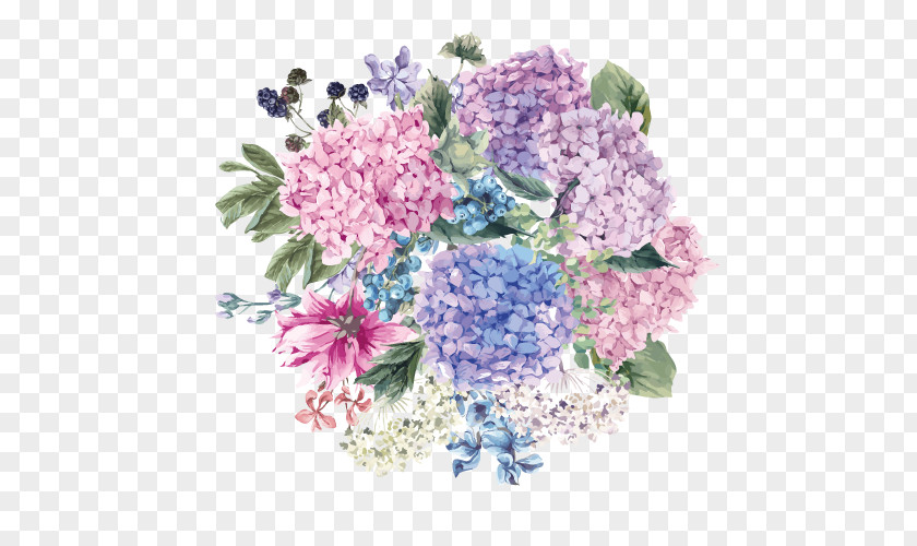 Hand-painted Watercolor Flower Hydrangea Petiolaris Wedding Invitation Blossom PNG