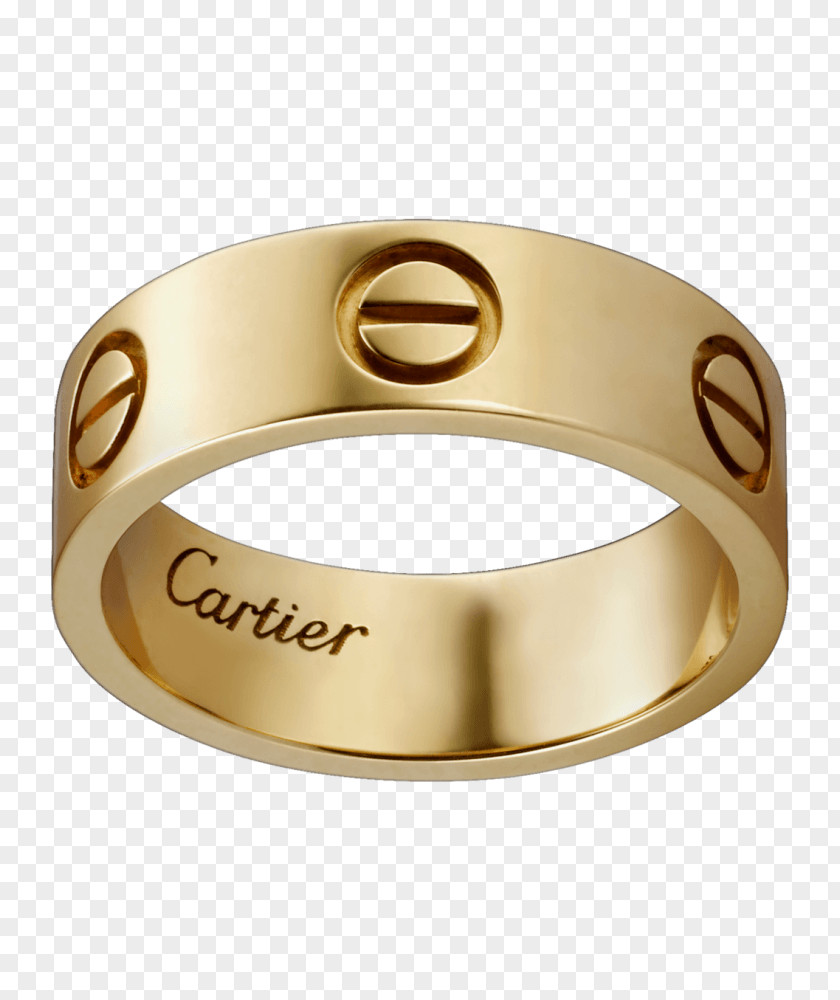 Ring Cartier Size Love Bracelet Gold PNG