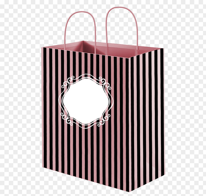 Striped Paper Bag Gift Box PNG