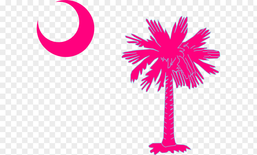 Pink Palm Trees Flag Of South Carolina Sabal Clip Art PNG