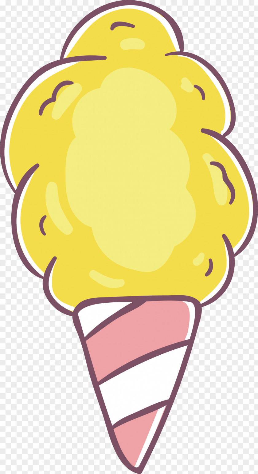 Yellow Cloud Ice Cream PNG