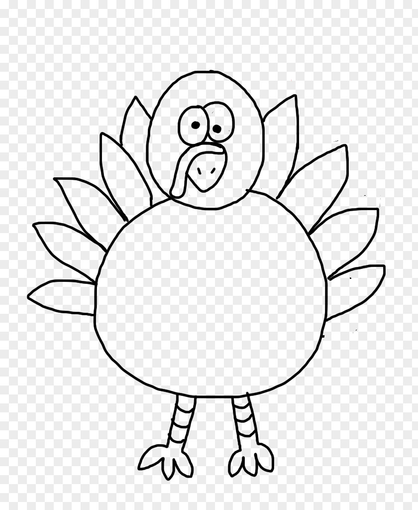 Feather Outline Template Turkey Meat Paper PNG