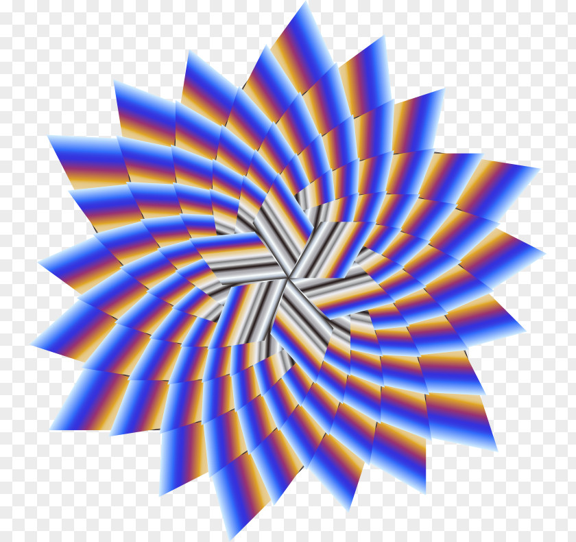 Geometric Optical Illusion Spiral Pattern PNG