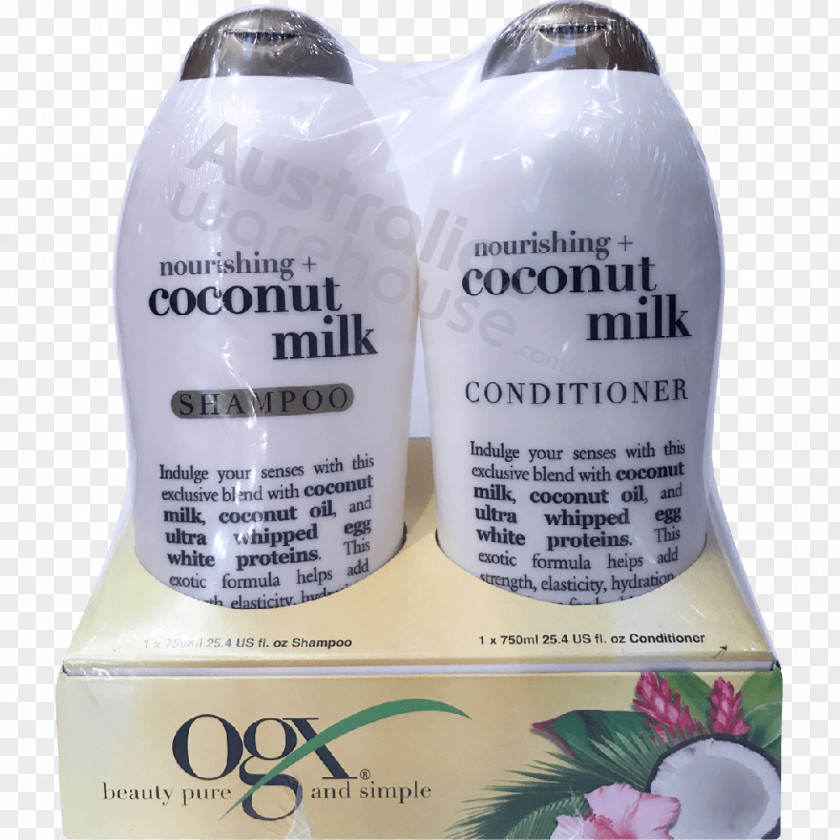 OGX Nourishing Coconut Milk Conditioner Shampoo Ounce PNG