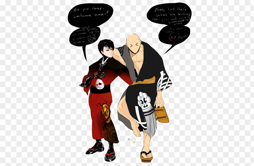 One Punch Man Yukata Saitama Geta Obi PNG