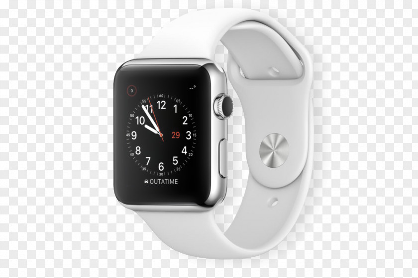 Apple White Smart Watch Series 2 3 Pebble PNG