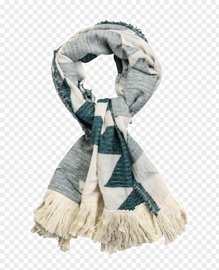 Bufanda Scarf Neck Turquoise PNG