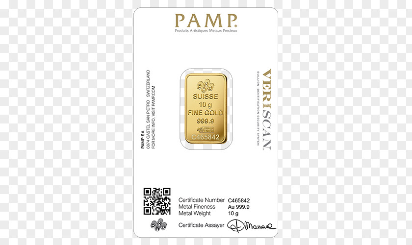 Gold Grame Bar PAMP Bullion Valcambi PNG