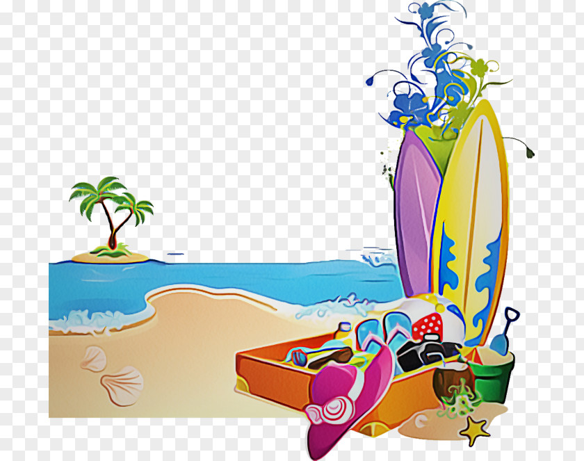Plant Surfboard Sticker Design Meter PNG